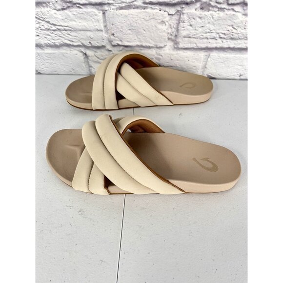 OLUKAI Women's Off-White Hila Slide Sandals US 10 - Picture 3 of 6